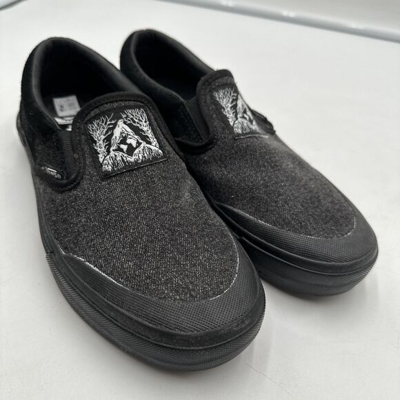 Vans BMX Fast And Loose Sneakers Mens Size 7 Black Gray Slip On Comfort Shoes - Picture 1 of 8